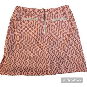 Fairway Fox Golf Skort Womens 4 Preppy Country Club Athleisure Pink Orange